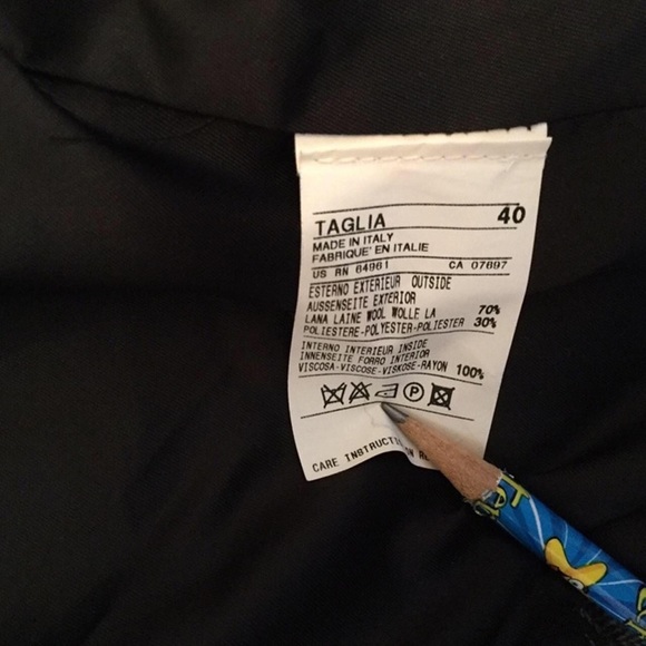 WOMENS VINTAGE 80S FALL  GRAY HERRINGBONE BLAZER BENETTON PREPPY COLLEGE CAREER - Picture 4 of 4